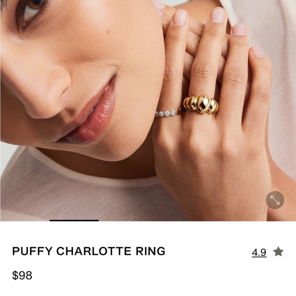 Size 6 Mejuri Puffy Charlotte Ring in Gold Vermeil - Picture 2 of 5